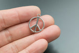 17 Peace Charms 18mm 269-1590