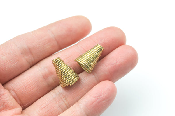 Brass Cone Bead Caps- 12x17mm