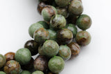 Natural Green Opal Faceted Round 8mm, 10mm, 12mm Gemstone Beads