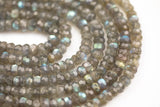 Natural LABRADORITE Beads. High Quality Hand Faceted 7mm or 10mm Faceted Roundel 16" strand AAA Quality Gemstone Beads