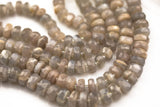 Natural Moonstone Beads. High Quality 12mm and 14mm Large Hand Faceted Roundel 16" strand AAA Quality Gemstone Beads