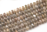 Natural Moonstone Beads. High Quality 12mm and 14mm Large Hand Faceted Roundel 16" strand AAA Quality Gemstone Beads