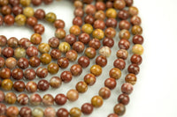 Natural Mohave Blood Agate - High Quality in Round- 4mm, 6mm, 8mm, 10mm, 12mm- Top Quality Smooth Gemstone Beads