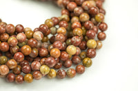 Natural Mohave Blood Agate - High Quality in Round- 4mm, 6mm, 8mm, 10mm, 12mm- Top Quality Smooth Gemstone Beads