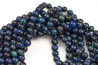 Natural Blue Tiger's Eye Faceted Round, Full Strand, 6mm, 8mm, 10mm, or 12mm Beads-Full Strand 15.5 inch Strand AAA Quality Gemstone Beads