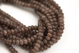 GORGEOUS Rust Brown sJade High Quality in Faceted Rondelle- 6mm and 8mm-Full Strand 15.5 inch Strand
