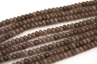 GORGEOUS Rust Brown sJade High Quality in Faceted Rondelle- 6mm and 8mm-Full Strand 15.5 inch Strand