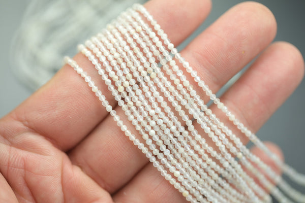 Natural Rainbow Moonstone- Beads Full Strands-15.5 inches- 3mm- Nice Size Hole- High Facets- Nice and Sparkly- Faceted Round