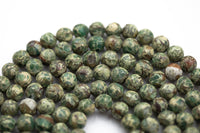 Natural AFRICAN Sea Sediment Jasper Off round Faceted sizes, 4mm, 6mm, 8mm, 10mm, 12mm- Full 15.5 Inch Strand- Wholesale Price Smooth