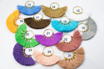 NEW COLORS!! BEAUTIFUL Fan Tassels on Brass Findings. Perfect for earrings or pendants! One pair per order- 34mm