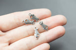 36 Fish Bone Skeleton Charms 8x15mm- 1091-0133