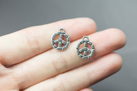 18 Peace Sign Charms 12mm- 1100-12908