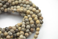 Natural fossil coral, High Quality in Faceted round, 4mm, 6mm, 8mm, 10mm, 12mm, 14mm- Full 15.5 Inch Strand Gemstone Beads