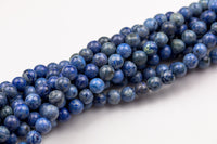 Lapis JADE Smooth Round- 8mm 10mm -Full Strand 15.5 inch Strand