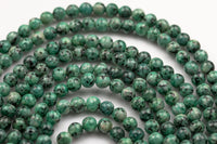 Apatite Green JADE Smooth Round- 8mm -Full Strand 15.5 inch Strand