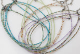 Natural GEMSTONE CHOKERS NECKLACES w/ Extender - 925 Sterling Silver Clasp - 13-14" with a 2" extender - perfect for layer or adding a charm
