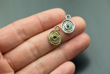 18 Hammered Swirl Coin Charms 12mm- 1406-17619