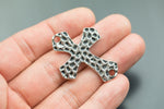 3 Cross Pewter Charms 33x43mm 1390-15221