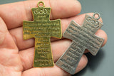 2 Large Cross Metal Pendant Charms 32x50mm 1345-39161