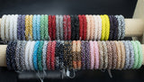 Beautiful Crystal Bracelets! Hand Weaved - Beautiful Colors!