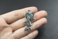 4 Girl Pewter Charms 19x23mm 1012-12349