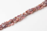 Natural Pink Spinel Freeform Nuggets - Approximately 6 to 8mm wide by 10mm long - Full Strand 15-15.5 inches Gemstone Beads