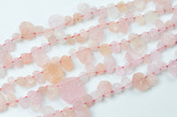 Natural KUNZITE FREEFORM Drops - Matte / Unpolished - Graduated Approximately 12mm to 26mm Wide - Full 15.5" strands Gemstone Beads