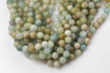 Natural Faceted Blue Green Aquamarine Beads in Faceted Round Beads - Full Strands - 4mm, 6mm, 8mm, 10mm, 12mm AAA Quality AAA Quality