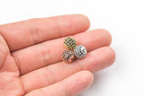 Wholesale Cubic Zirconia Rhinestone Pave ROUND Balls 4 colors ALL SiZES: 6mm, 8mm, 10mm, 12mm- Black Stones C.Z. CZ