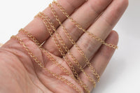 SOLDERED High Quality Gold Plated Strong Flat Chain - 2 Sizes: 2mm or 3mm Width - 1 yard / 3 feet - Can be used for extenders!