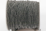 SOLDERED High Quality Gunmetal Plating Strong Flat Chain - 2 Sizes: 3mm or 4mm Width - 1 yard / 3 feet - Can be used for extenders!