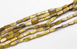 2 Strands Honey Mother of Pearl Rectangle Shell Beads - Around 14x7mm - 2 Full Strand 15.5" - Wholesale Bulk Pricing Shell Beads