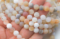 Natural DRUZY AGATE Beads-- - 8mm, 10mm, 12mm. Full 15.5 inch strand Gemstone Beads