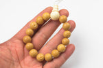 Bohdi Seed Bracelet- One size fits all- On strong stretchy string-12mm- Buddhist Prayer Bracelet