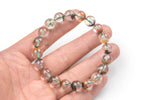Natural Phantom Quartz bracelet A quality, 7 inches, one size fits all- stackable bracelet AAA Quality Gemstone Beads