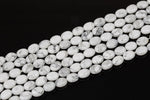 Natural White Howlite Jasper Puffy Oval- 8x10mm- Full Strand AAA Quality Gemstone Beads