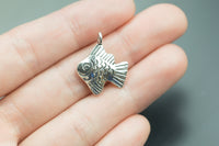 6 Gold Fish Pewter Charms 18x22mm 320-8019