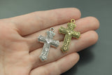 7 Cross Pewter Charms 22x25mm 1447-11374