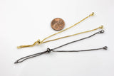 Gold Box Slider Chains - Bracelet or Necklace Connector Chain-Attach a connector in middle- 1 size fits all