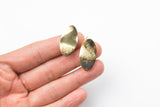 Oval Earring stud-Gold or Gunmetal- With Loop- 15x29mm- 1 Pair per Order
