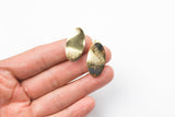 Oval Earring stud-Gold or Gunmetal- With Loop- 15x29mm- 1 Pair per Order