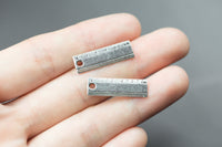 13 Ruler Charms 7x24mm 1141-11080