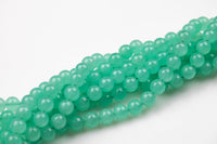 6mm/8mm/10mm- Chrysoprase JADE Smooth Round- Single or Bulk- 15.5" New Jade