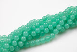 6mm/8mm/10mm- Chrysoprase JADE Smooth Round- Single or Bulk- 15.5" New Jade