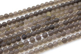 Natural Smokey Quartz beads, Matte Round, Full Strand, 4mm, 6mm, 10mm, or 12mm beads Gemstone Beads