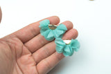 New Colors! BEAUTIFUL Ruffled Fan Tassels on Brass Findings. Perfect for earrings or pendants! 2 pairs per order- 1x1.5 inches