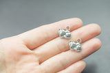 18 Cat Pewter Charms 15mm 957-14363