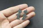 10 Boy Pewter Charms 14x28mm 1004-15756