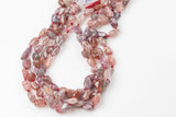 Natural Pink Spinel Freeform Nuggets - Approximately 6 to 8mm wide by 10mm long - Full Strand 15-15.5 inches Gemstone Beads