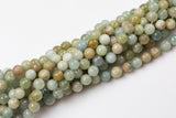 Natural Faceted Blue Green Aquamarine Beads in Faceted Round Beads - Full Strands - 4mm, 6mm, 8mm, 10mm, 12mm AAA Quality AAA Quality